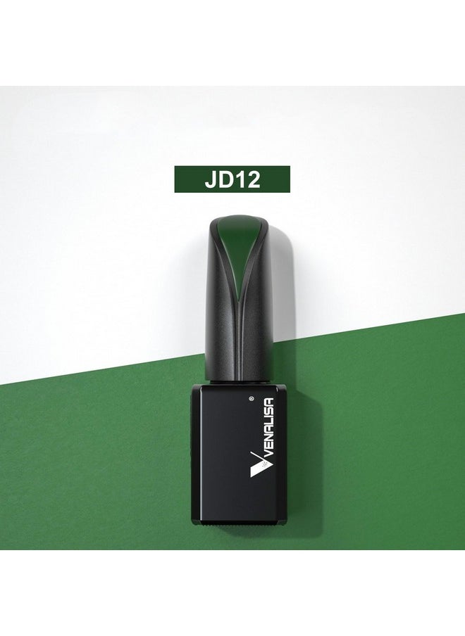 VENALISA 15ml Emerald Green Gel Nail Polish, Dark Green Gel Polish Lime Green Color Soak Off UV LED Nail Gel Polish Nail Art Starter Manicure Salon DIY at Home, 0.53 OZ