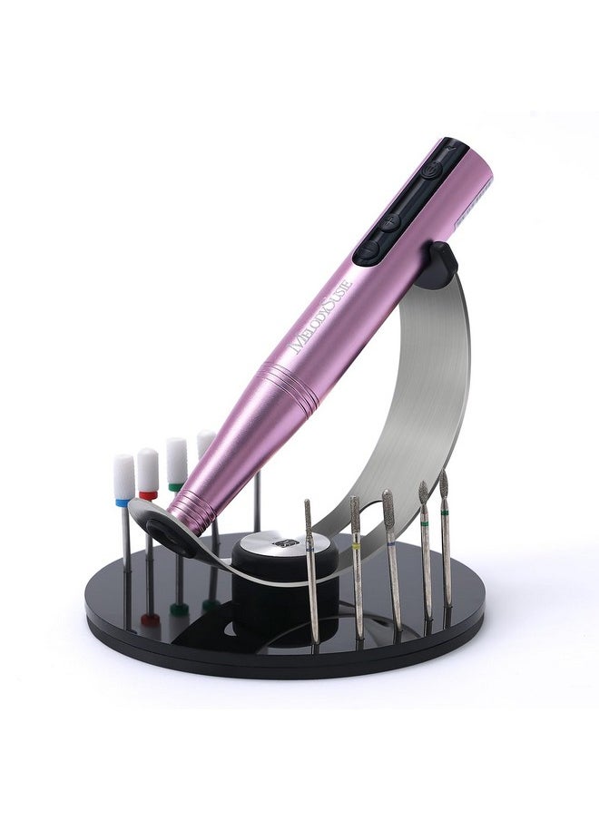 MelodySusie Nail Drill Pen & Bits Holder,10 Holes Acrylic Nail Bits Stand, Professional Nail Drill Organizer Compatible with Most Nail Drill Pens Available on the Market(Not Including Efile & Bits)