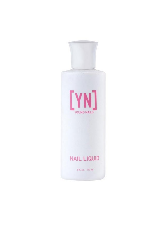 Young Nails Liquid Nail Monomer for Acrylic Nail Powder - Professional Liquid Monomer, Acrylic Nails At Home, Low Odor, MMA Free, Non-Yellowing, 6 oz