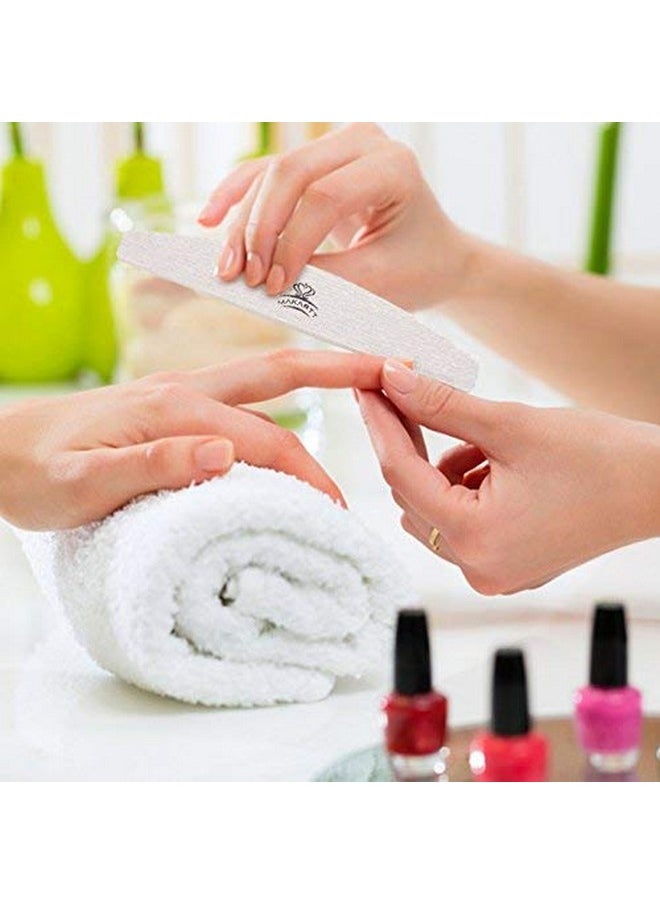 Makartt Nail File: 100/180 Grit Emery Boards for Nails, 10 Pcs Zebra Doubled Sides Washable Coarse Nail Files for Acrylic and Extension Nail Removal Nail Care Manicure Kit Salon Home Use