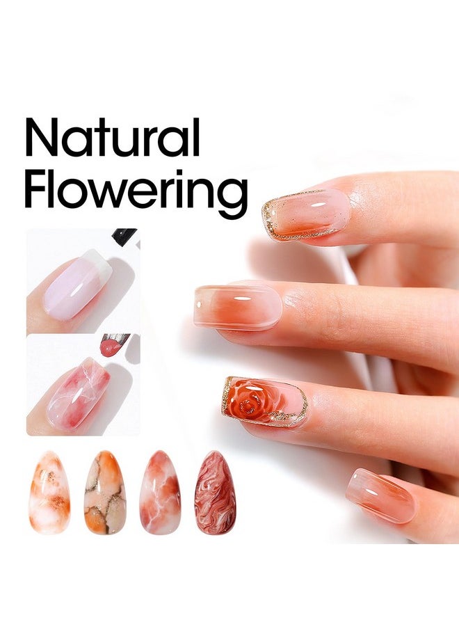 Gellen Blooming Gel - 18ml Clear Blooming Nail Polish Soak Off UV Gel for Spreading Marble Effect,Nail Art Gel Christmas DIY Salon Manicure Design Home