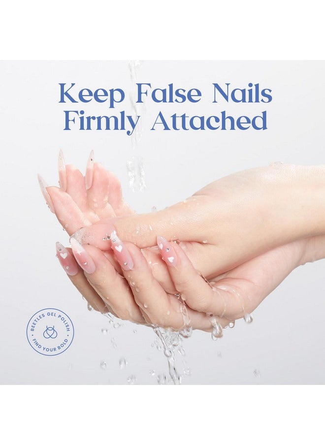 Beetles Nail Glue No Uv Light Needed Nail Bond Brush in Nail Glue for Press On Nails Fake Nails Super Strong Nail Glue for Nail Tips Long Lasting Acrylic Nails Gel Glue Valentines Gift for Women 10ML