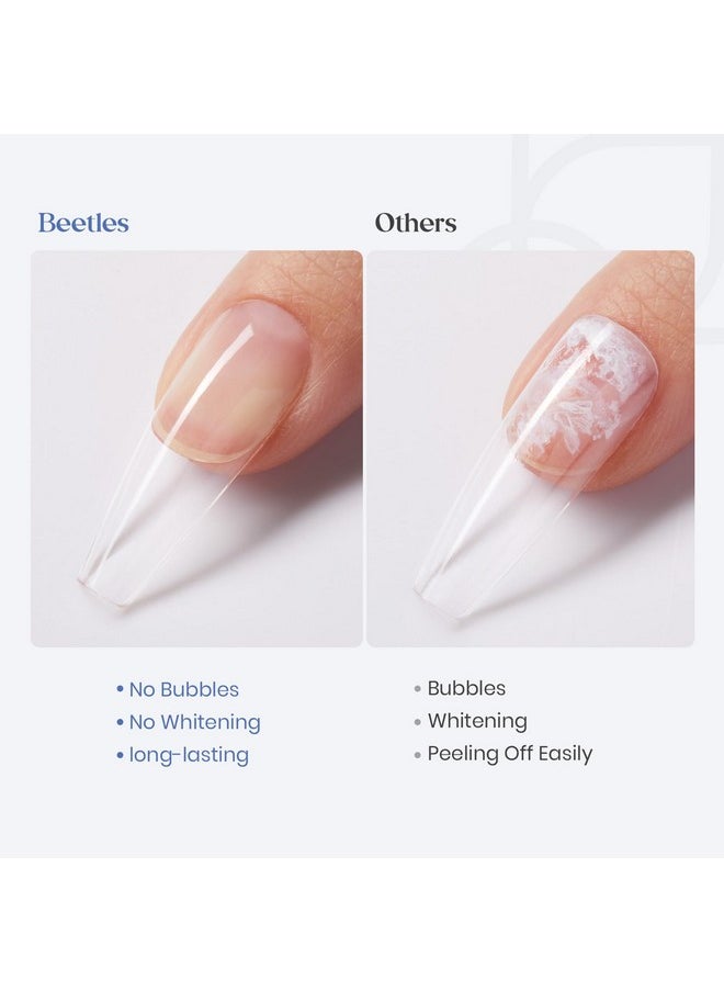 Beetles Nail Glue No Uv Light Needed Nail Bond Brush in Nail Glue for Press On Nails Fake Nails Super Strong Nail Glue for Nail Tips Long Lasting Acrylic Nails Gel Glue Valentines Gift for Women 10ML