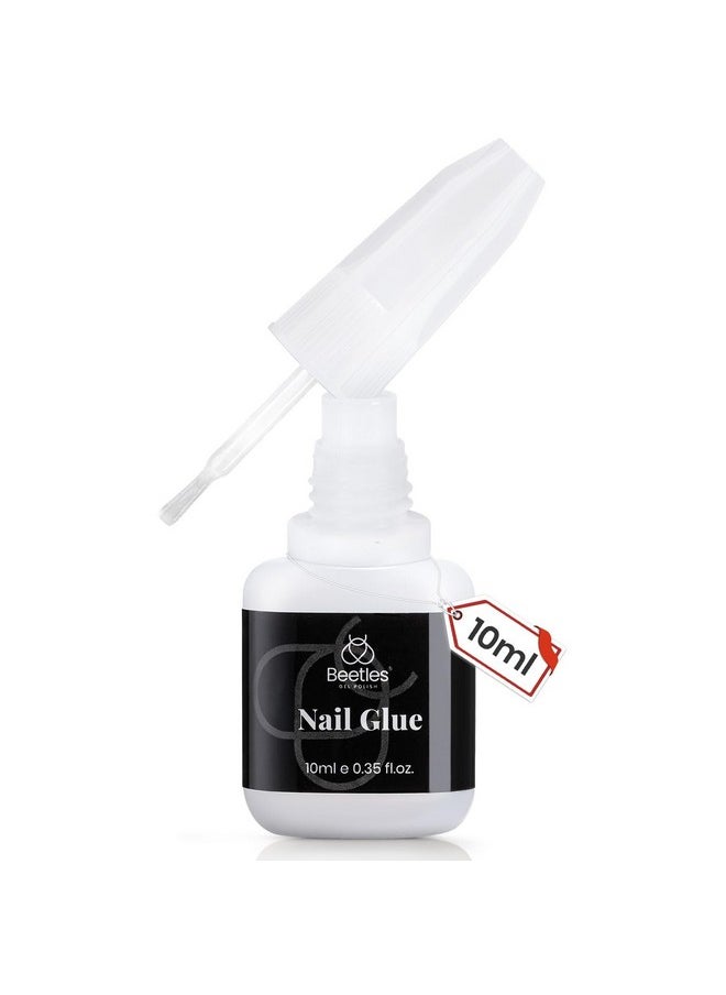 Beetles Nail Glue No Uv Light Needed Nail Bond Brush in Nail Glue for Press On Nails Fake Nails Super Strong Nail Glue for Nail Tips Long Lasting Acrylic Nails Gel Glue Valentines Gift for Women 10ML