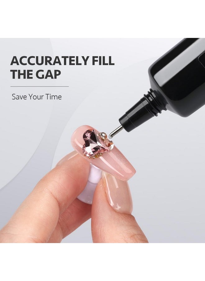 GAOY Rhinestone Glue for Nails, 3D Nail Art Gel for Nail Charms, Gems and Jewels Decoration, 15g UV Nail Gem Glue Gel