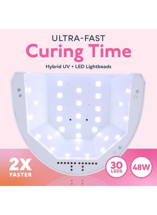 UV LED Nail Lamp, SUNUV Gel Nail Light for Nail Polish 48W UV Dryer with 3 Timers SUNone