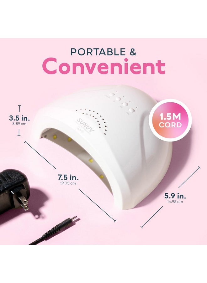 UV LED Nail Lamp, SUNUV Gel Nail Light for Nail Polish 48W UV Dryer with 3 Timers SUNone