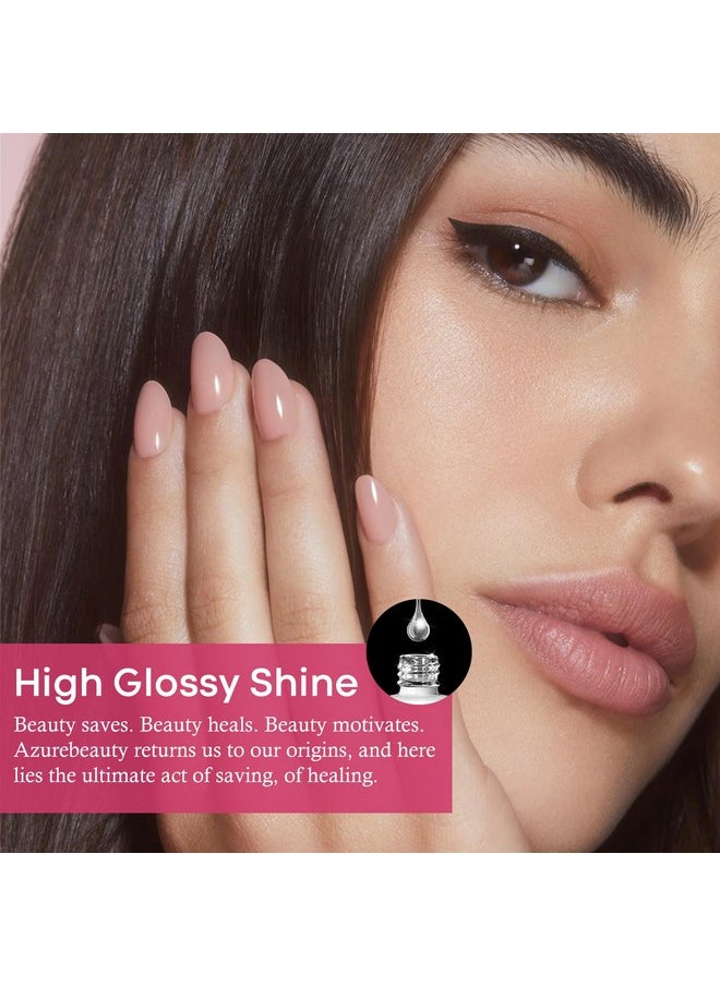 AZUREBEAUTY Dip Powder Set 6 Pcs Translucent Nude Pink Sheer Color, Natural Clear Dipping Powder Milky Jelly Effect French Nail Art Starter Manicure Salon DIY at Home
