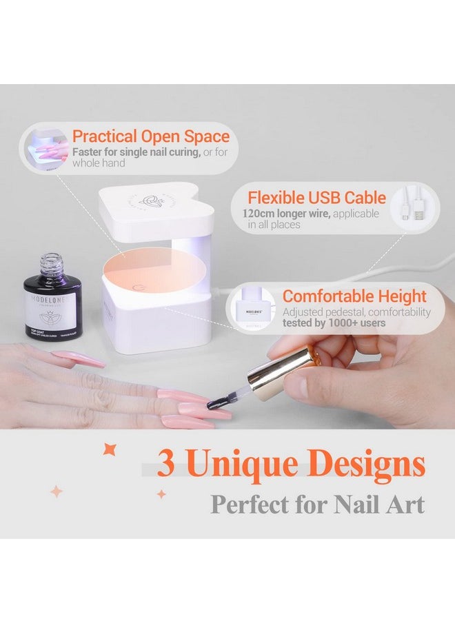 modelones Mini UV Light for Nails, UV Nail Lamp, Nail Light for Gel Nails with 2 Timers for Fast Nail Extension, LED Nail Lamp, Portable USB Nail Dryer for Travel