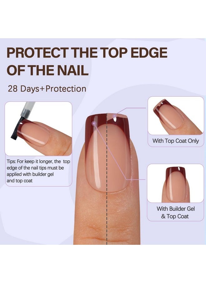Misssix XBASICTIPS French Tip Press On Nails, 150Pcs French Gel Nail Tips Short Square, Soft Gel Pre-shaped No Need to File 3 in 1 Tips, Fake Nails for Nail Art DIY Extension Designs 15 Sizes