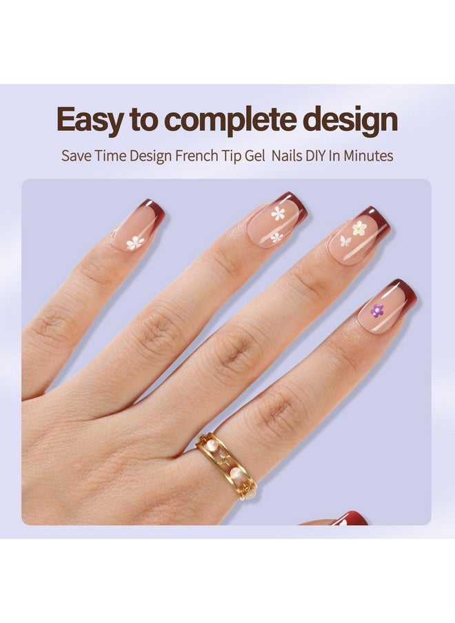 Misssix XBASICTIPS French Tip Press On Nails, 150Pcs French Gel Nail Tips Short Square, Soft Gel Pre-shaped No Need to File 3 in 1 Tips, Fake Nails for Nail Art DIY Extension Designs 15 Sizes