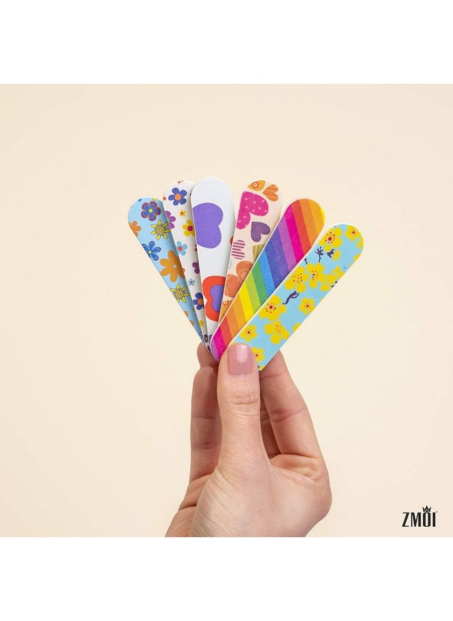 ZMOI (1 Dozen) Colorful Girly Mini Emery Board Nail Files