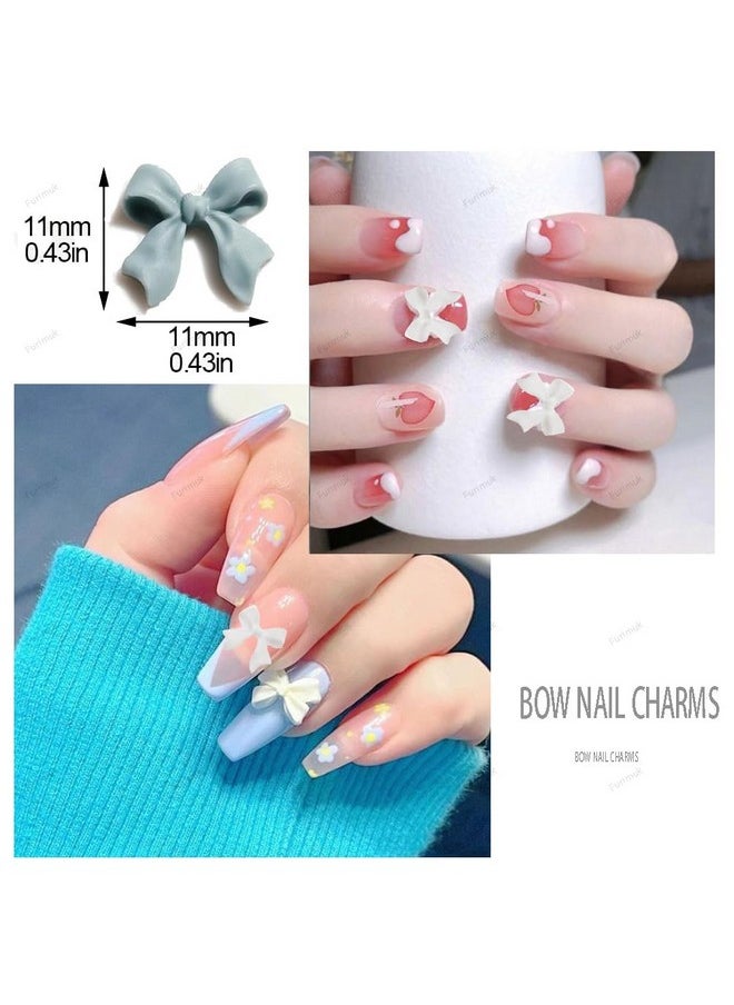 200 Pcs Bow Nail Charms Colorful 3D Bowknot Nail Art Accessories for Acrylic Nails Cute Resin Butterfly DIY Manicure Decoration Tips, Nail Art Crafts