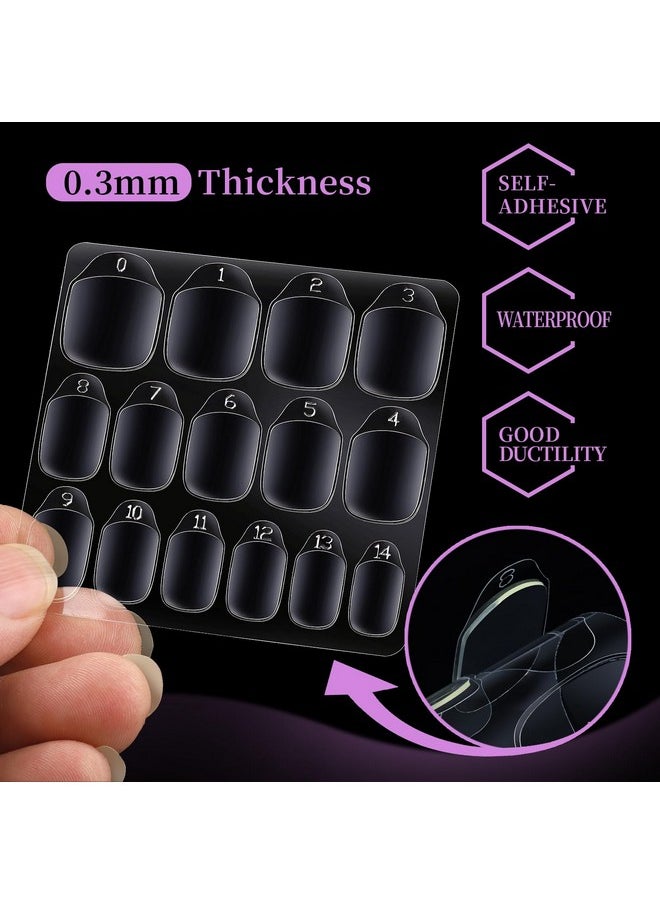 Teenitor 600pcs Press on Nail Adhesive Tabs, 15 Sizes of Nail Stickers for Press on, Press on Nails Stickers Press on Nail Sticky Tabs for Nails, Nail Glue Stickers Nail Glue Tabs, 40 Sheets