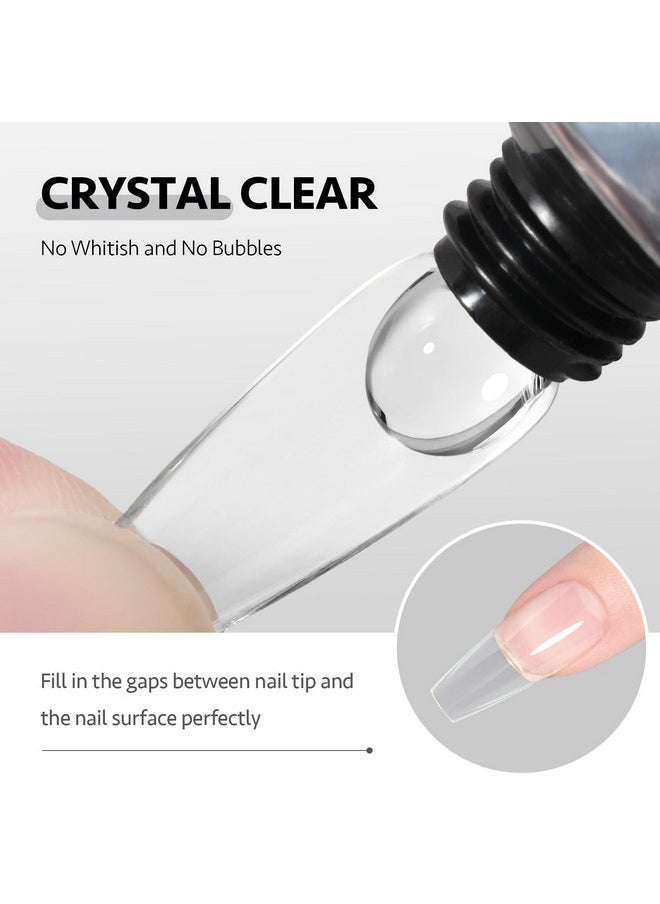 GAOY Solid Nail Glue Gel for Nail Tips, 30g Solid Nail Gel, Strong Solid Nail Glue for Press Ons, Fake Nail Tips and Acrylic Nail Tips, UV Light Cure