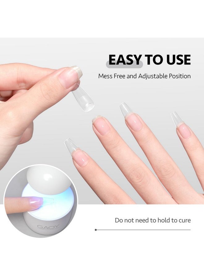 GAOY Solid Nail Glue Gel for Nail Tips, 30g Solid Nail Gel, Strong Solid Nail Glue for Press Ons, Fake Nail Tips and Acrylic Nail Tips, UV Light Cure