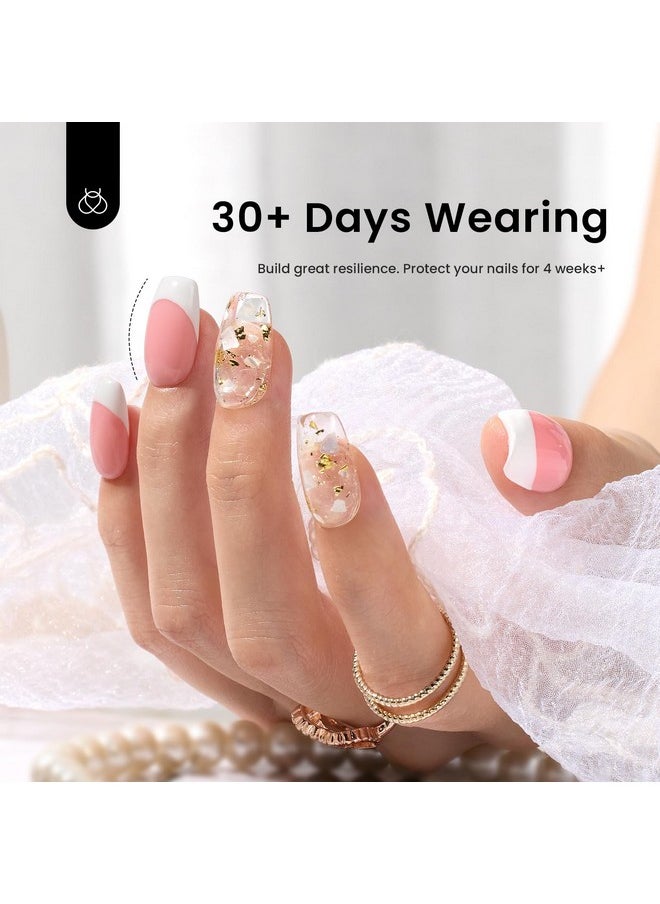 Beetles Gel Polish 5 In 1 Nail Glue and Builder Nail Gel 7 in 1 Builder Strengthener Gel Clear Building Gel Hard Gel for Nails Builder Extension, Uv LED Lamp Nail Gel Valentine's Day Gift for Women