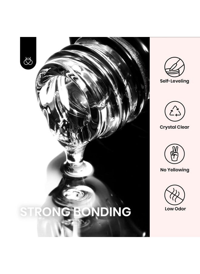 Beetles Gel Polish 5 In 1 Nail Glue and Builder Nail Gel 7 in 1 Builder Strengthener Gel Clear Building Gel Hard Gel for Nails Builder Extension, Uv LED Lamp Nail Gel Valentine's Day Gift for Women