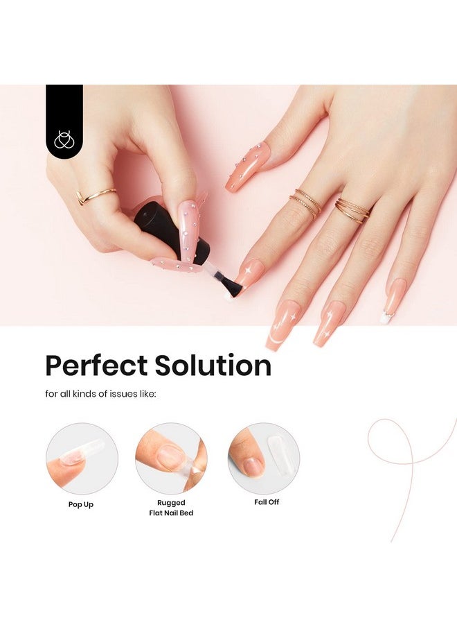 Beetles Gel Polish 5 In 1 Nail Glue and Builder Nail Gel 7 in 1 Builder Strengthener Gel Clear Building Gel Hard Gel for Nails Builder Extension, Uv LED Lamp Nail Gel Valentine's Day Gift for Women