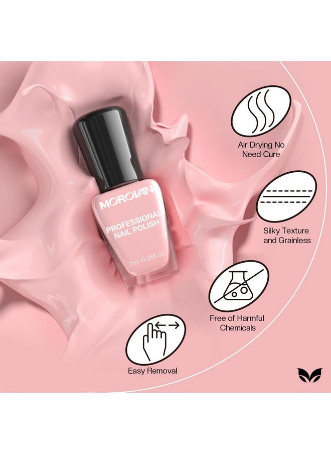 Morovan Fingernail Nail Polish Set: 15 Color Burgundy Red Fall Fingernail Polish Pink Air dry Regular Quick dry Nail Polish Pack 0.25oz Nail Polish Kit Lovers Valentine's Day Gift for Women Girl