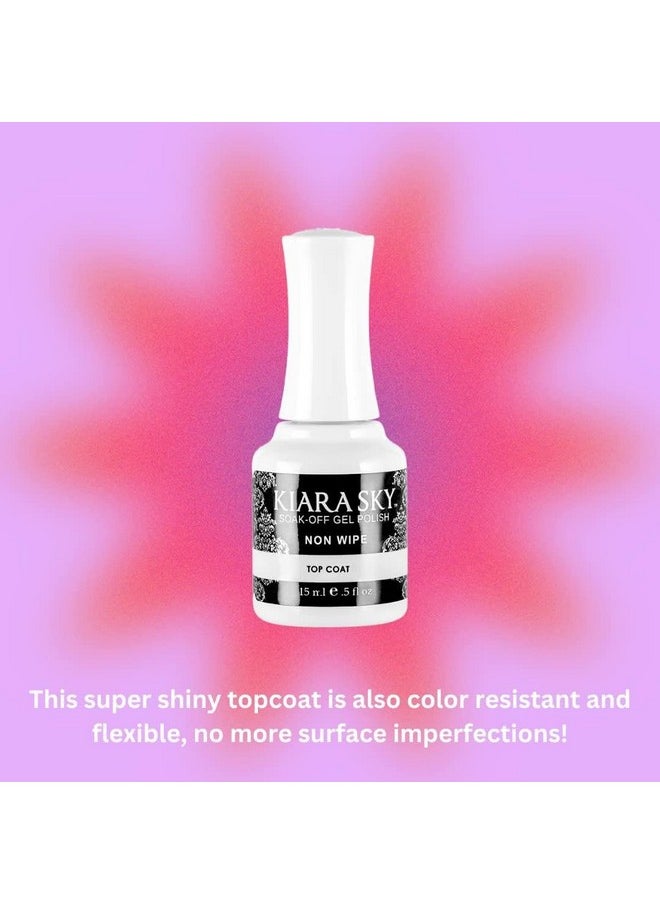 Kiara Sky Professional Nails LED UV Soak off Gel Polish Non Wipe Top Coat