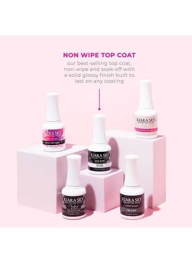 Kiara Sky Professional Nails LED UV Soak off Gel Polish Non Wipe Top Coat