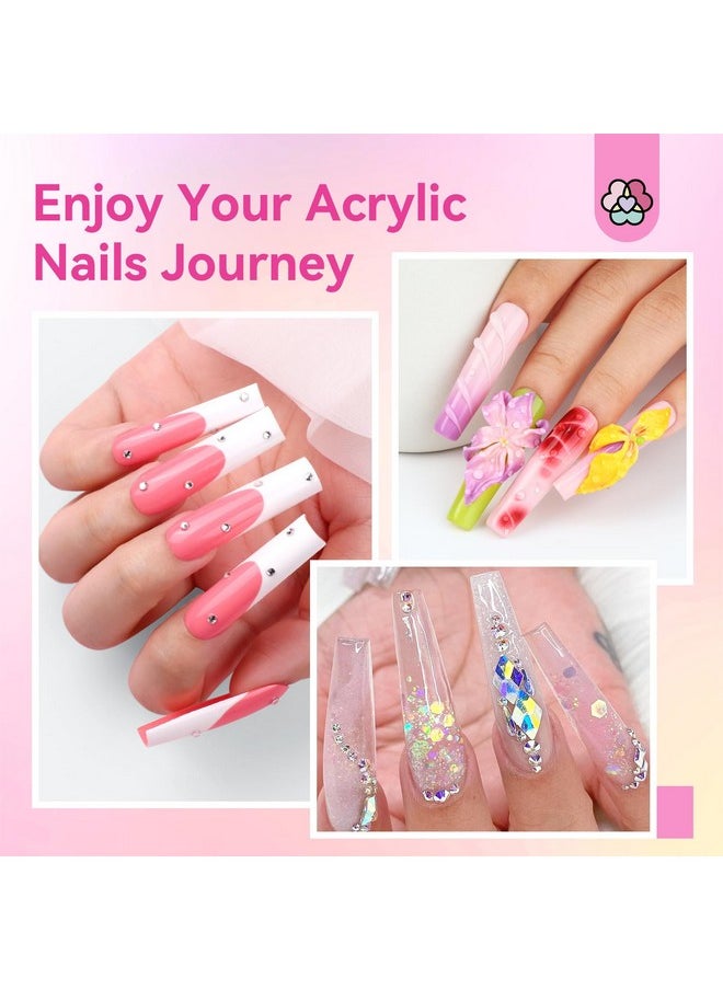 SAVILAND Acrylic Nail Brushes Set: Sizes 8, 10, 14 Nail Brushes for Professional Acrylic Powder Applications, Nails Extension, 3D Carving for Home Salon DIY Nail Art Brush Manicure Acrylic Tools Pink