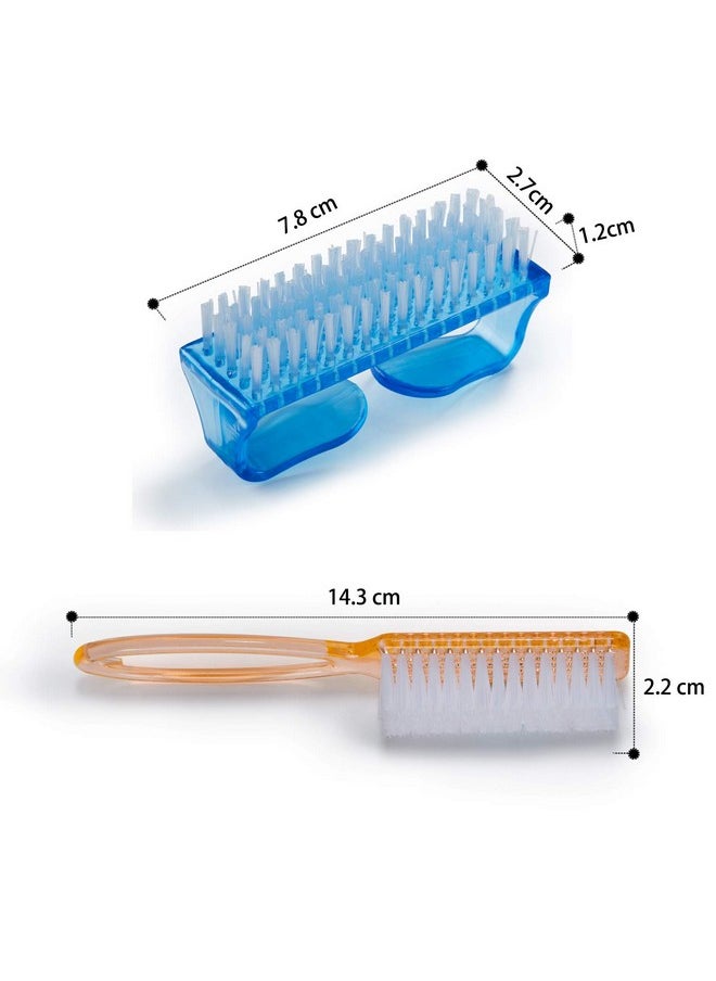 Handle Grip Nail Brush, Hand Fingernail Scrub Cleaning Brushes for Toes and Nails Cleaner, Pedicure Scrubbing tool kit for Men and Women 5 Pack (Multicolor)