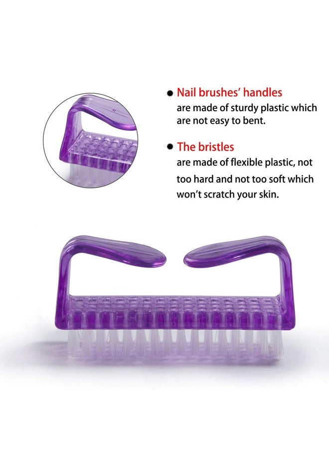 Handle Grip Nail Brush, Hand Fingernail Scrub Cleaning Brushes for Toes and Nails Cleaner, Pedicure Scrubbing tool kit for Men and Women 5 Pack (Multicolor)