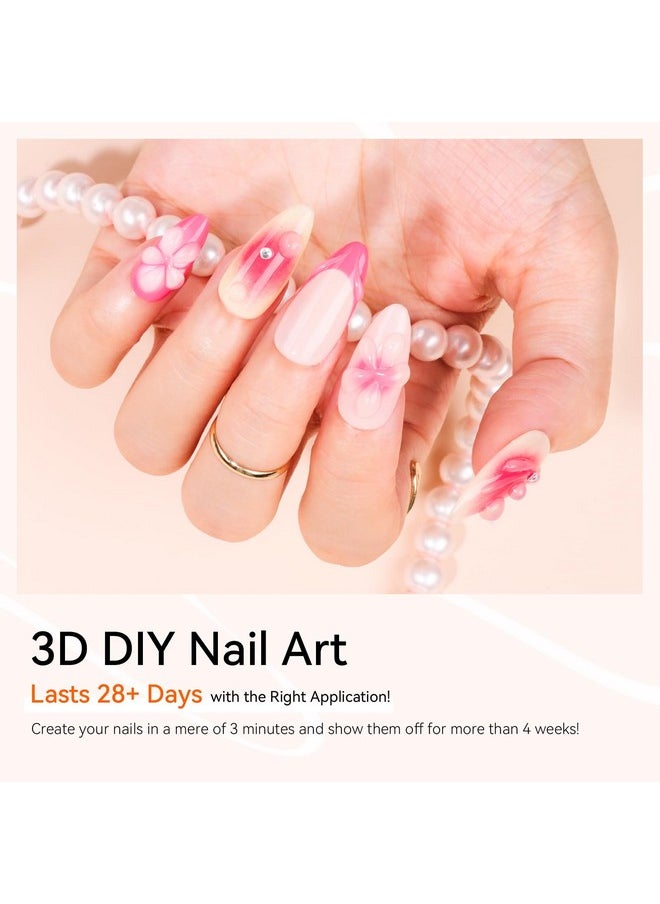 Makartt 3D Nail Gel - Nail Art Sculpting Gel Nail Glue 15g No Wipe Clear Gel Polish for Nail Designs Winter DIY Nail Art for Drawing, Molding, Sculpture and Valentines Day Decoration
