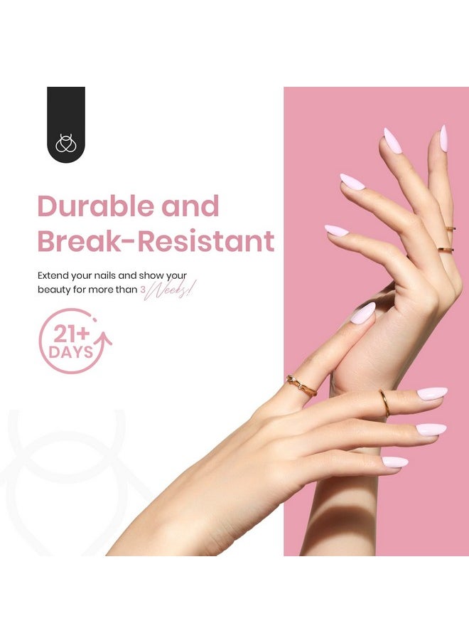 Beetles Gel Nail Tips Short Oval Shape, 500Pcs Clear Soft Gel Nail Tips Pre-shaped Full Cover False Nails Gelly Tips for Gel Nail Polish Easy Nail Extensions Acrylic Press on Nails Valentines Day Gift