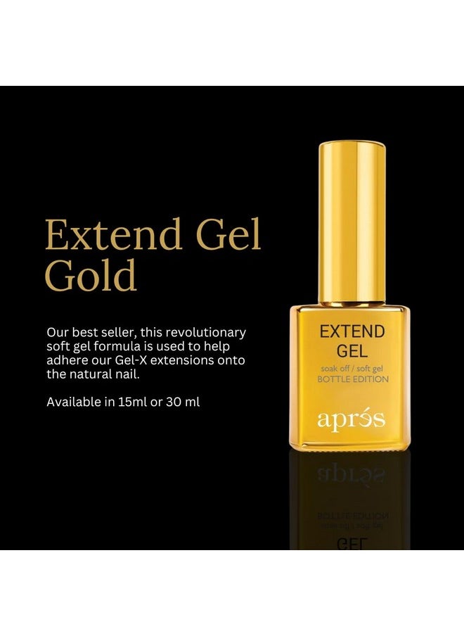 Aprés Extend Gel Gold Bottle Edition - Gel-X Tips Adhesive (15 ml)
