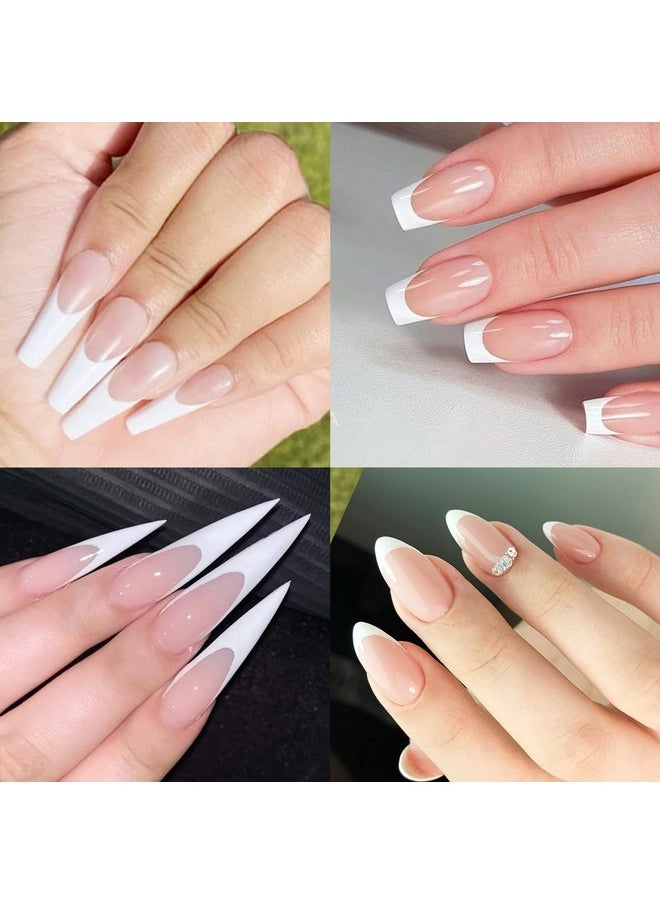 36 Sheets 1512 Pcs French Tip Nail Guides, Self-Adhesive French Smile Manicure Strip Stickers for Edge Auxiliary Black DIY Decoration Stencil Tools(Moon Shape Design)