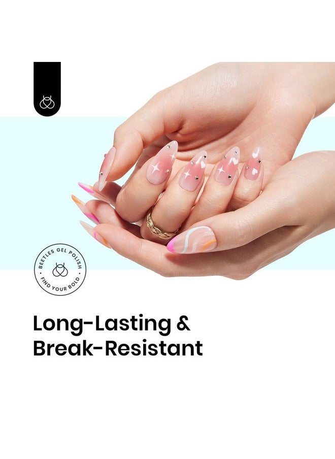 Beetles 9 in 1 Nail Glue Gel for Nail Tips and Clear Acrylic Nails Long Lasting, Curing Needed UV Extension Glue for Clear False Nail Tips and Clear Press on Nails, Nail Repair Treatment