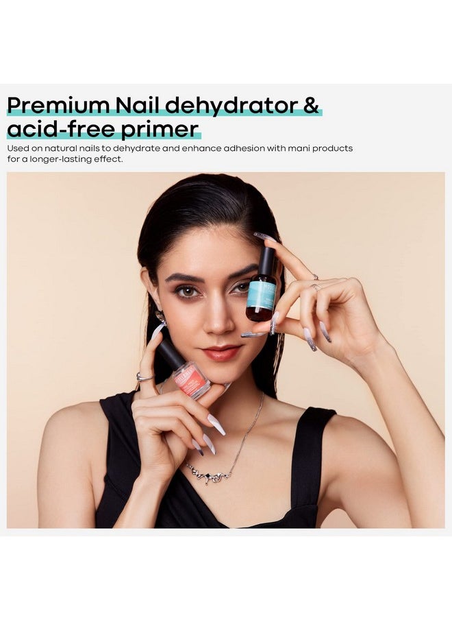 modelones 15 ml Nail Prep Dehydrator and Primer, Nail Prep Dehydrator & Nail Primer Kit, Acrylic Nail Supplies Primer