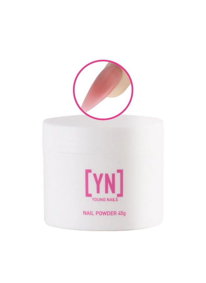 Young Nails Acrylic Cover Powder - Self-Leveling Acrylic Nail Powder, Clear Nude Pink White Acrylic Powder for Nail Extenstion, Professional Grade, Superior Adhesion, Color - Flamingo, 45g