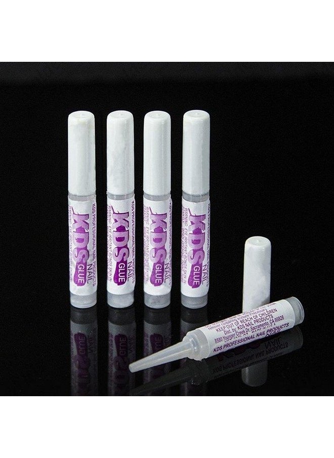 5 pcs KDS Nail Tip Glue - Adhesive Super Bond for Acrylic Nails Tips - 0.07 oz for Each Glue