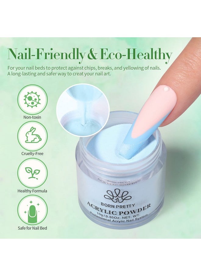 BORN PRETTY Acrylic Powder Set 36 Colors Acrylic Nail Powder Nude Pink Blue Yellow Purple Red Glitter Professional Polymer 3D Acrylic Nail Art Kit for French Nail Extension All Seasons Nail Carving