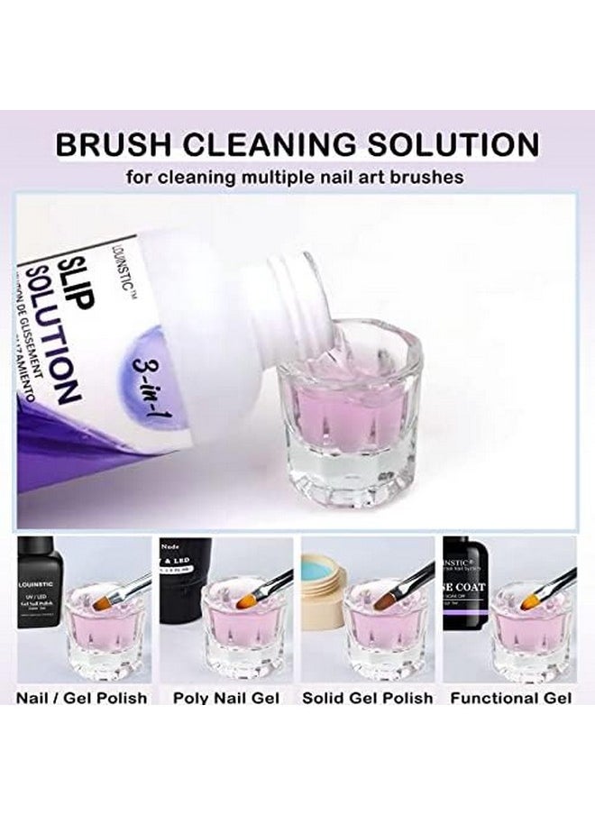 LOUINSTIC Polygel Slip Solution - 4oz Slip Solution for Polygel Nails Anti-stick Gel Solution for Poly Gel Nail Kit