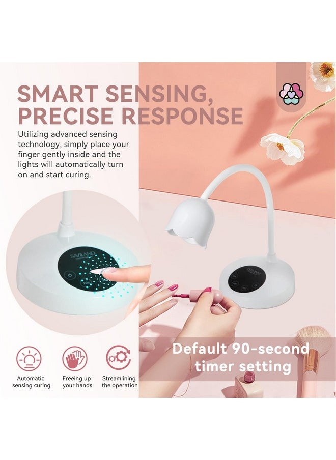 SAVILAND Intellisense Nail Lamp-30W Gel X Lamp Mini Cordless Nail Lamp for Gel Nail Polish, Rechargeable LED Flash Cure Lamp Gel Nails Quick Drying Goosenecks U V Lamp for Nail Salon Home DIY Manicure