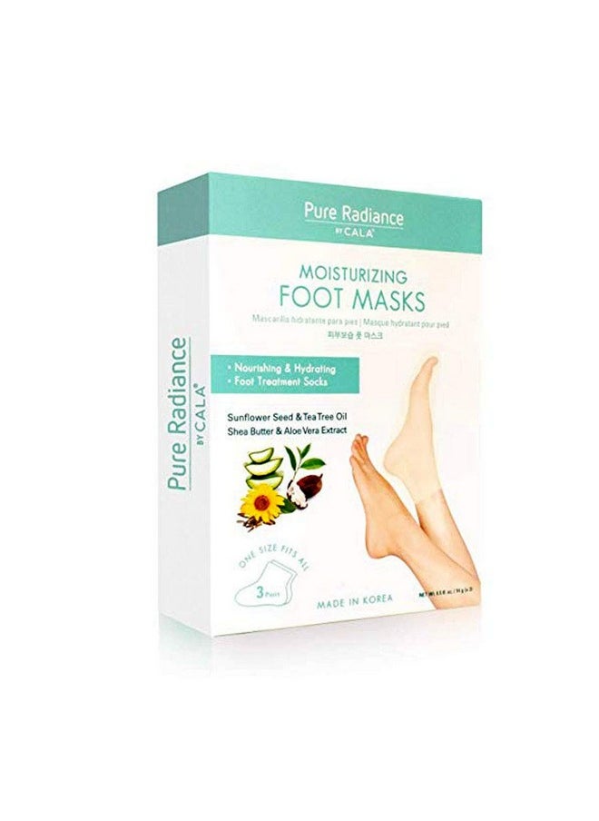 Pure Radiance by CALA Moisturizing Foot Masks 3 Pairs.