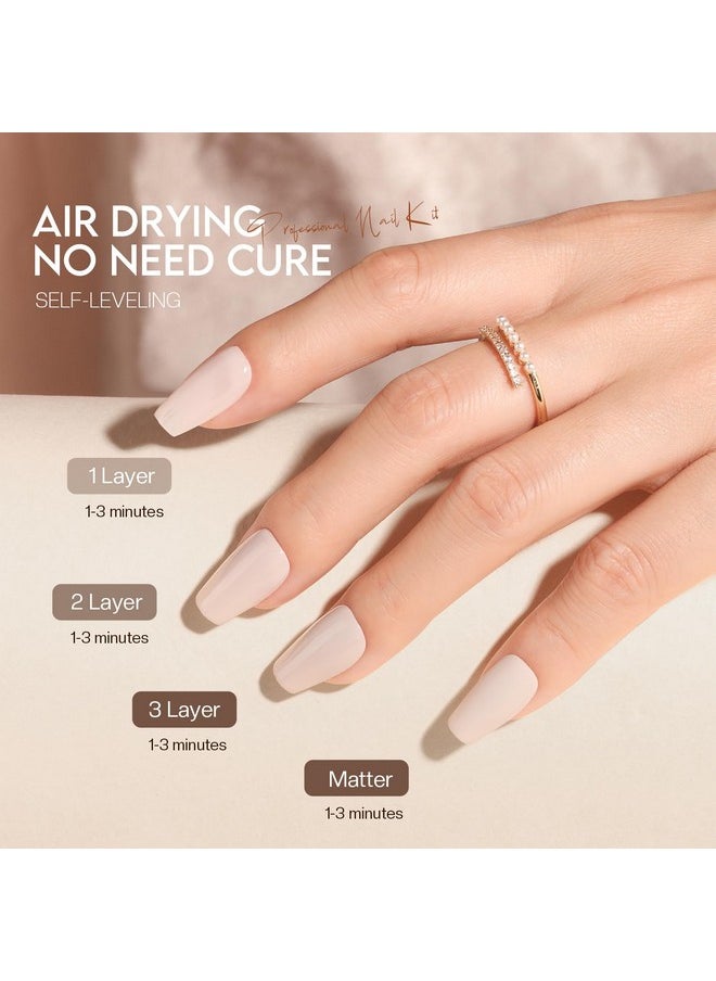Morovan Brown Nail Polish Set: Fall Winter Nude Nail Polish Kit Regular Air Quick Dry Fingernail Polish Pack for Women Nail Art Design Gift Holiday Party