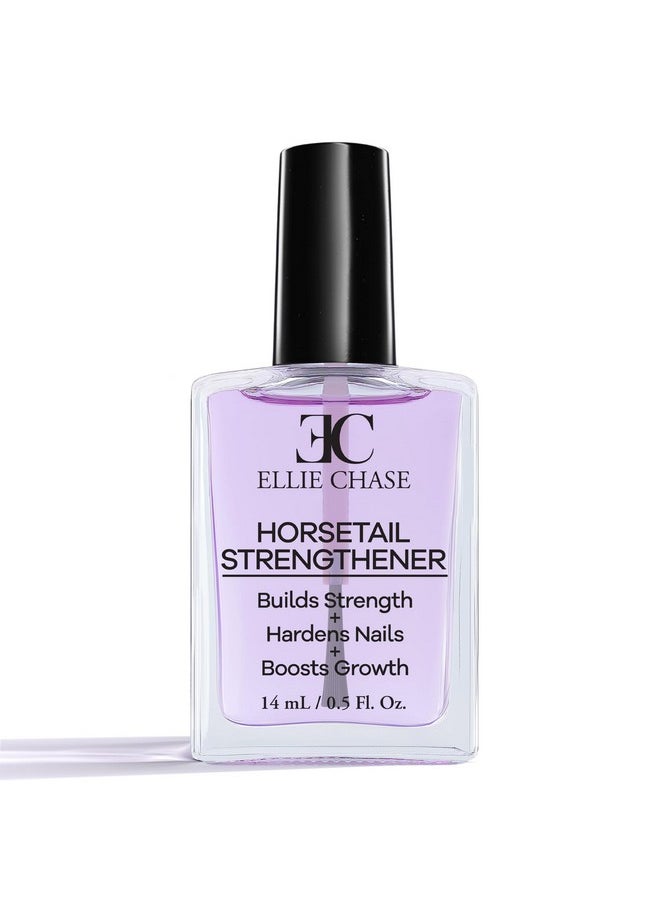 Ellie Chase Horsetail Nail Strengthener, Growth, Hardener, Repair Treatment Polish 0.5 OZ/Help Splits, Breaks, Thin, Weak, Chipped, Damaged, Cracked, Peeling Nails/Grow Strong Hard Thicker Nails