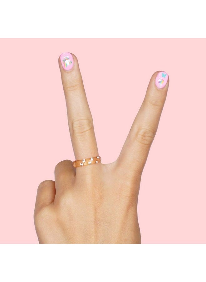 xo, Fetti Kids Unicorn Nail Stickers - 524 Decals | Birthday Girl Party Favors, DIY Home Activity, Gift, Cute Nail Transfer, Rainbow, Butterfly, Easter Basket