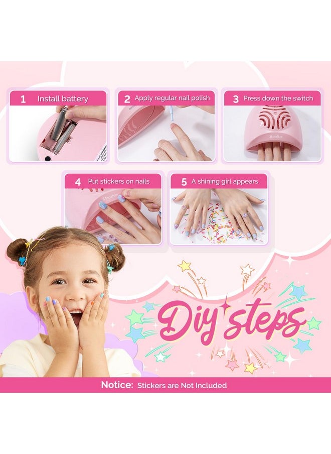 MelodySusie Portable Kids Nail Dryer, Mini Nail Fan Quick Nail Dryer for Regular Polish Manicure Tool, Safe for Hands, Skin, Children's Gift, Great Gift for Girls