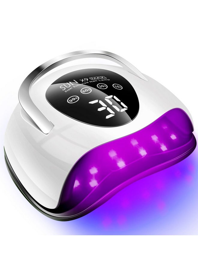 220W UV LED Nail Lamp，UV Light for Nails Gel Polish with 57 Lamp Beads 4 Timer Setting & LCD Touch Display Screen, Auto Sensor, Professional Nail Light UV Nail Lamp for Gel Nails