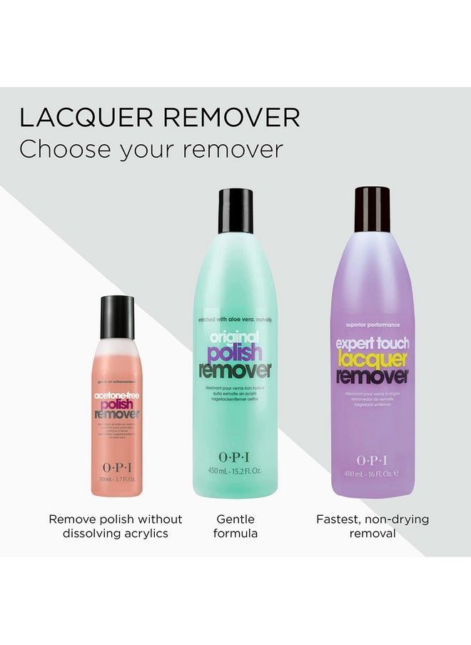 OPI Original Nail Polish Remover | Mild Acetone Nail Polish Remover | Gentle & Non-Drying Formula |3.7 fl oz