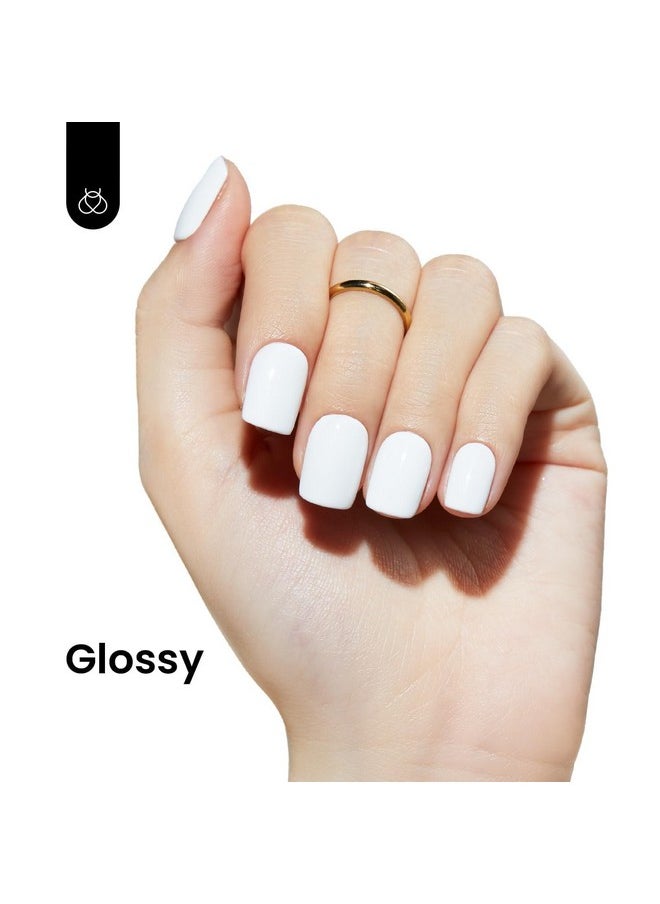 beetles Gel Polish 3 Pcs 15ml No Wipe Gel Top Coat & Base Coat White Gel Polish Set Soak Off Uv Nail Lamp-Shine Finish and Long Lasting Gel Glossy Top Coat Base Gel French Nail Art Design Manicure Kit