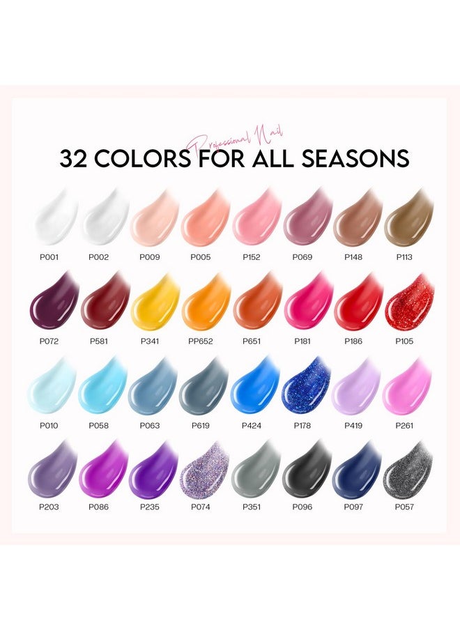 Poly Gel Nail kit for beginners: 32 Colors Gel Extension Nail Set with U V Lights for starter DIY Nail Art extension at Home Gifts for Ladies & Girls