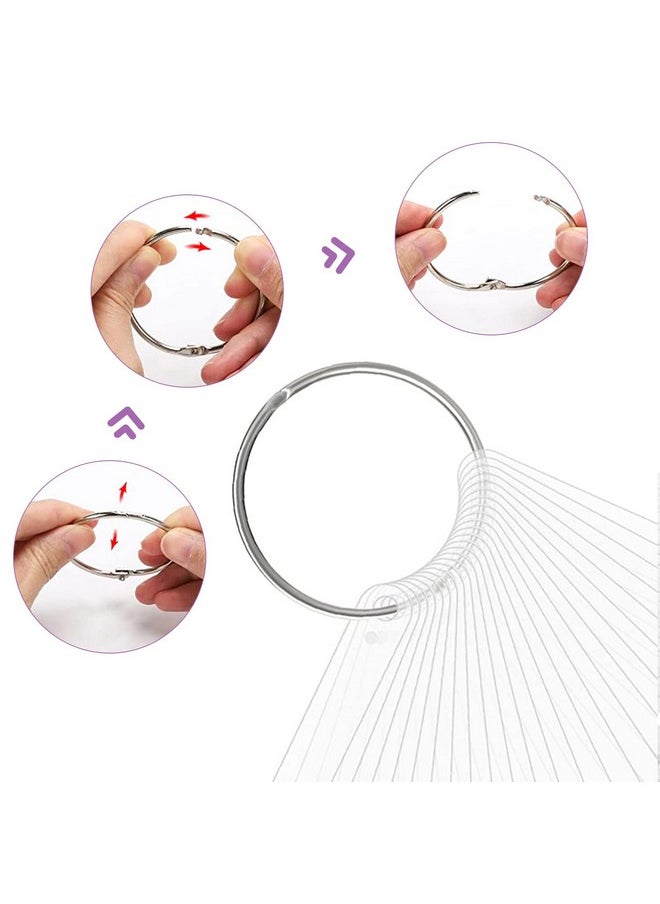 BQAN 200 Pcs Nail Swatch Sticks with Ring, Nails Art Display Nail Swatch Sticks | Nail Practice Sticks for Home or Salon Use, 4 Pack Number Stickers